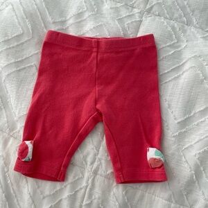 Red Baby Leggings with Bow Accents